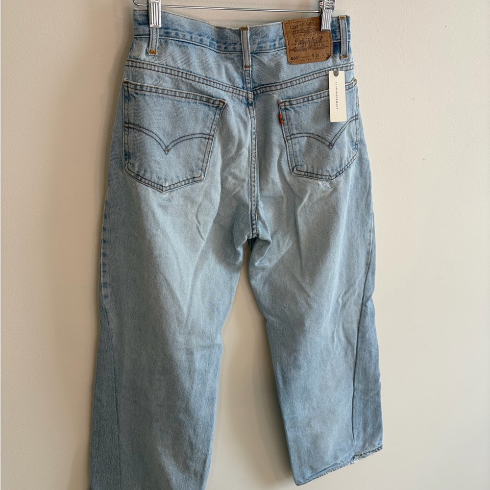 Aligrace 90s High Rise Wide Leg Jeans Size Light/medium Size 25 NWT Anthro brand - Picture 9 of 16